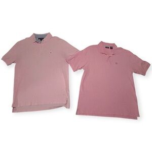 Pink Polos Size Large Tommy Hilfiger and Izod